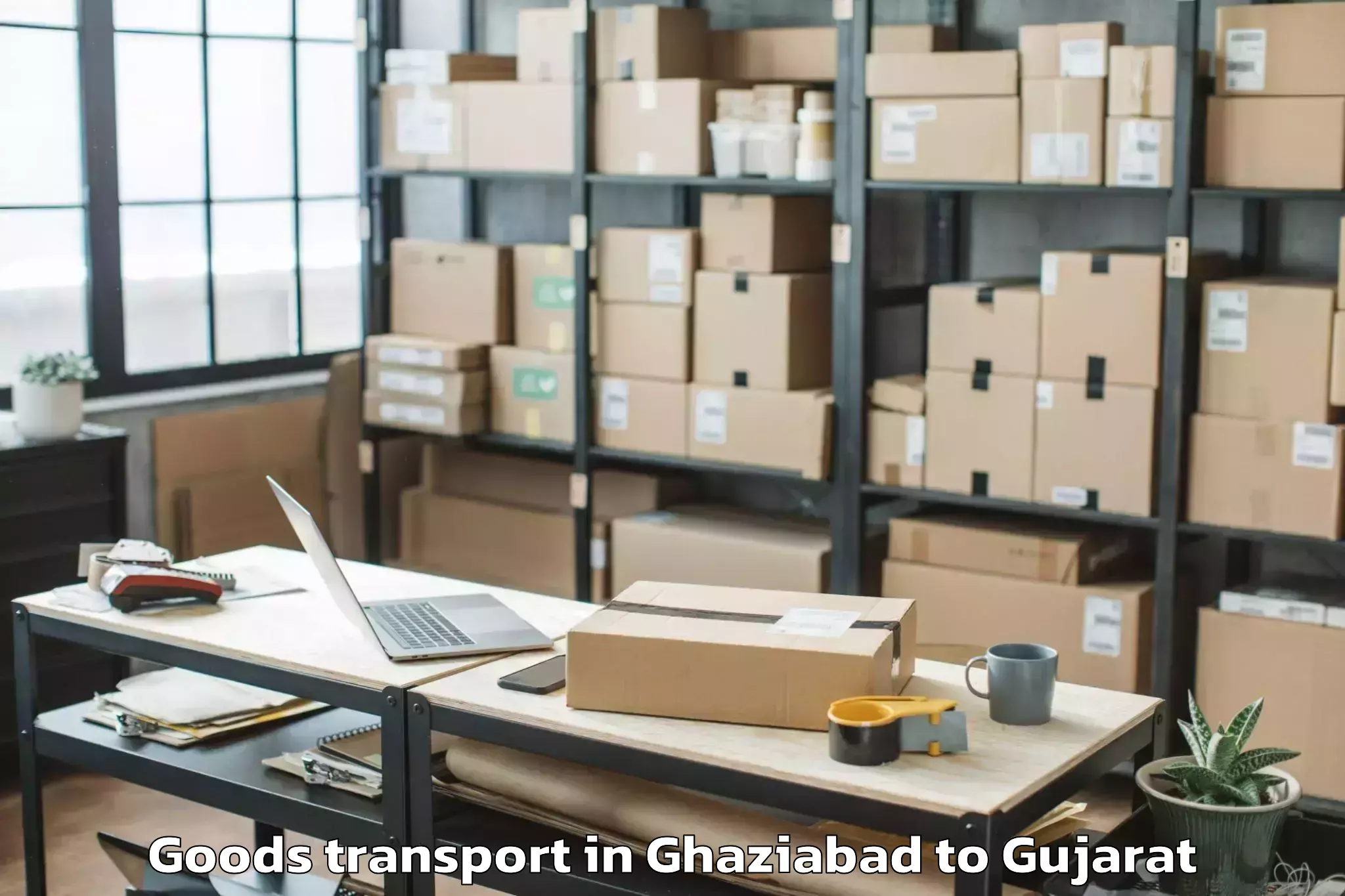 Efficient Ghaziabad to Netrang Goods Transport